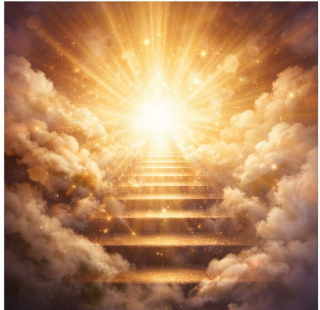 Des escaliers menant vers la lumière