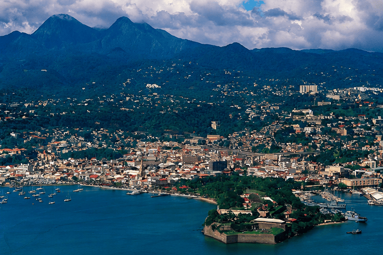 Vue sur la côte Antillaise