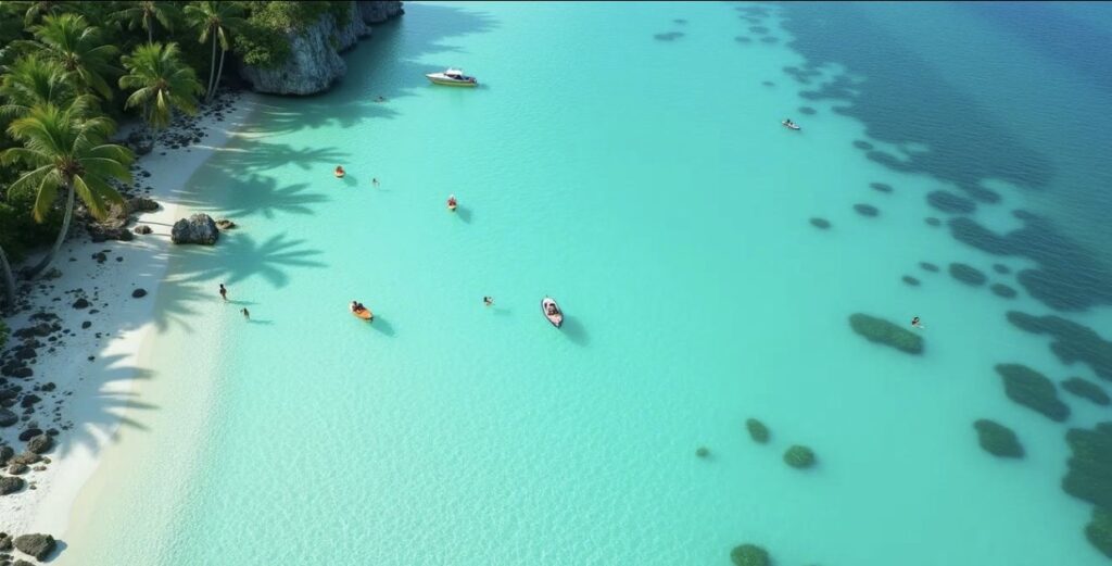 Mer turquoise des Antilles